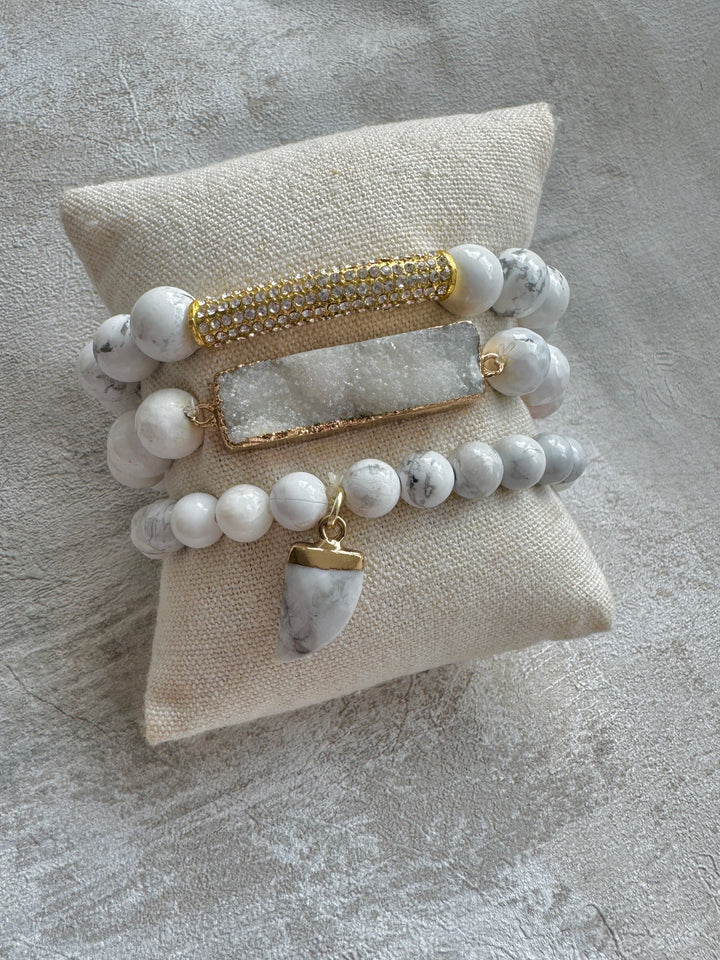 The White Haven Druzy Bracelet Stack