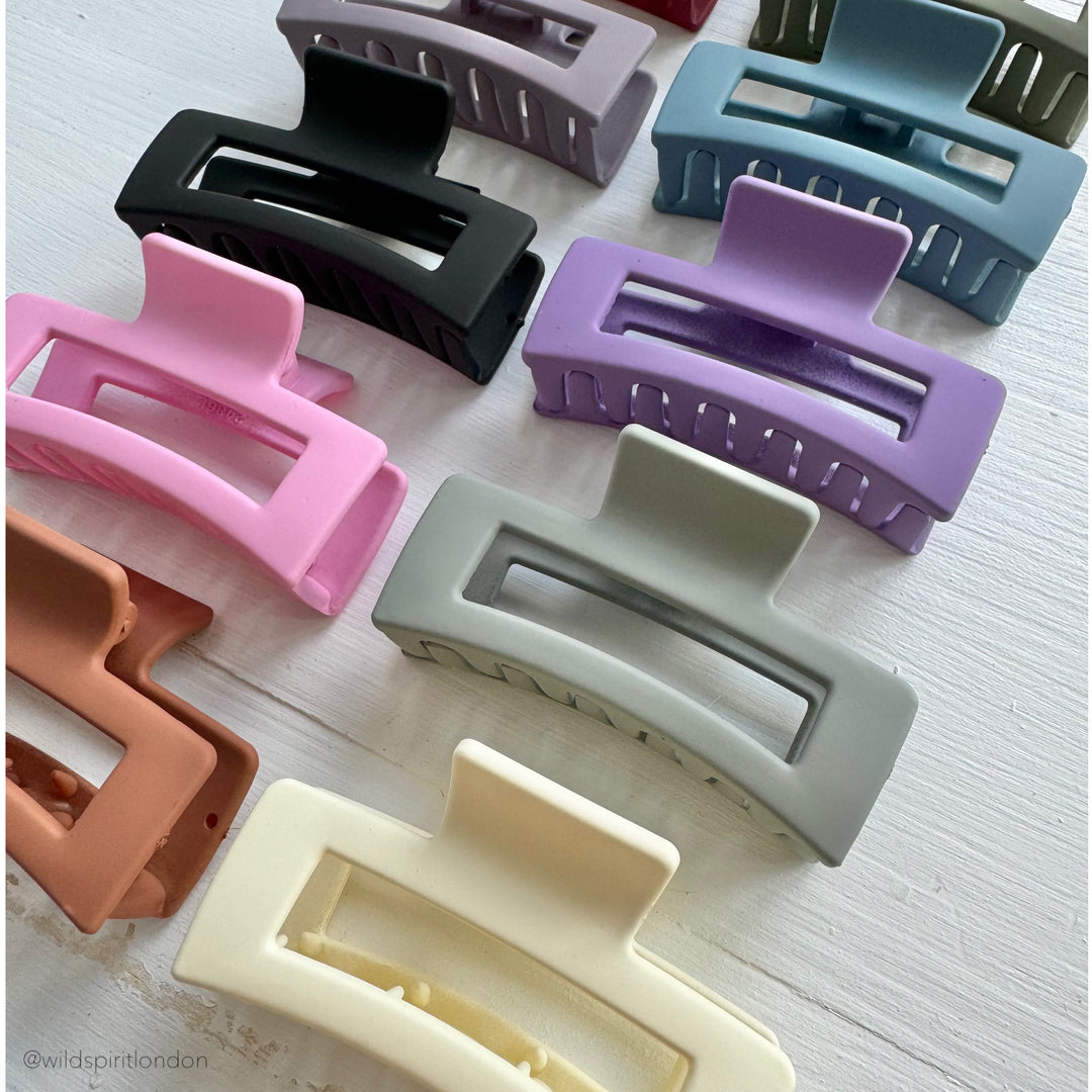 Midi Rectangle Hair Claws (10 Pack) - MIX A