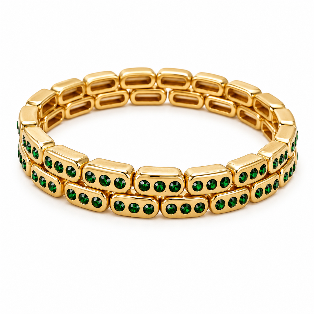 Green Crystal Tyler Bling Bracelet