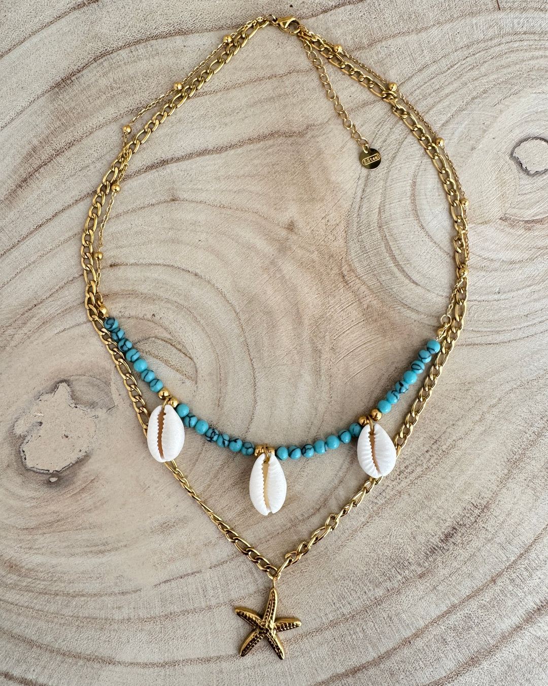 The Cali Shell Gold Plated Waterproof Necklace