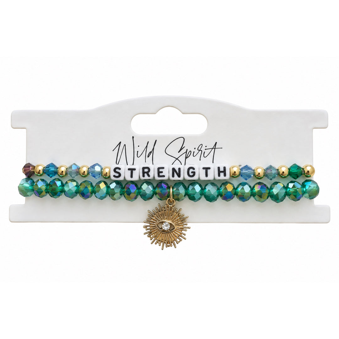 a bracelet with a charm on it