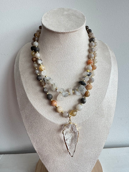 Grey Mix Athena Necklace