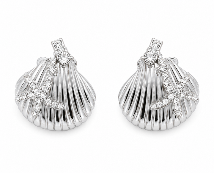 Silver Bling Starfish Earrings