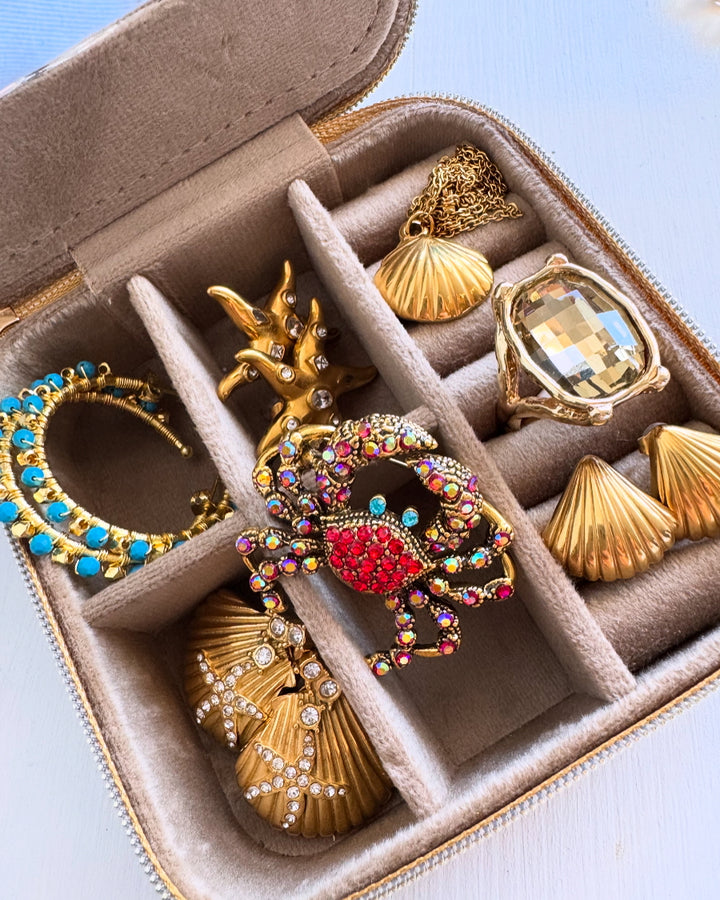 Mini Red Crab Brooch