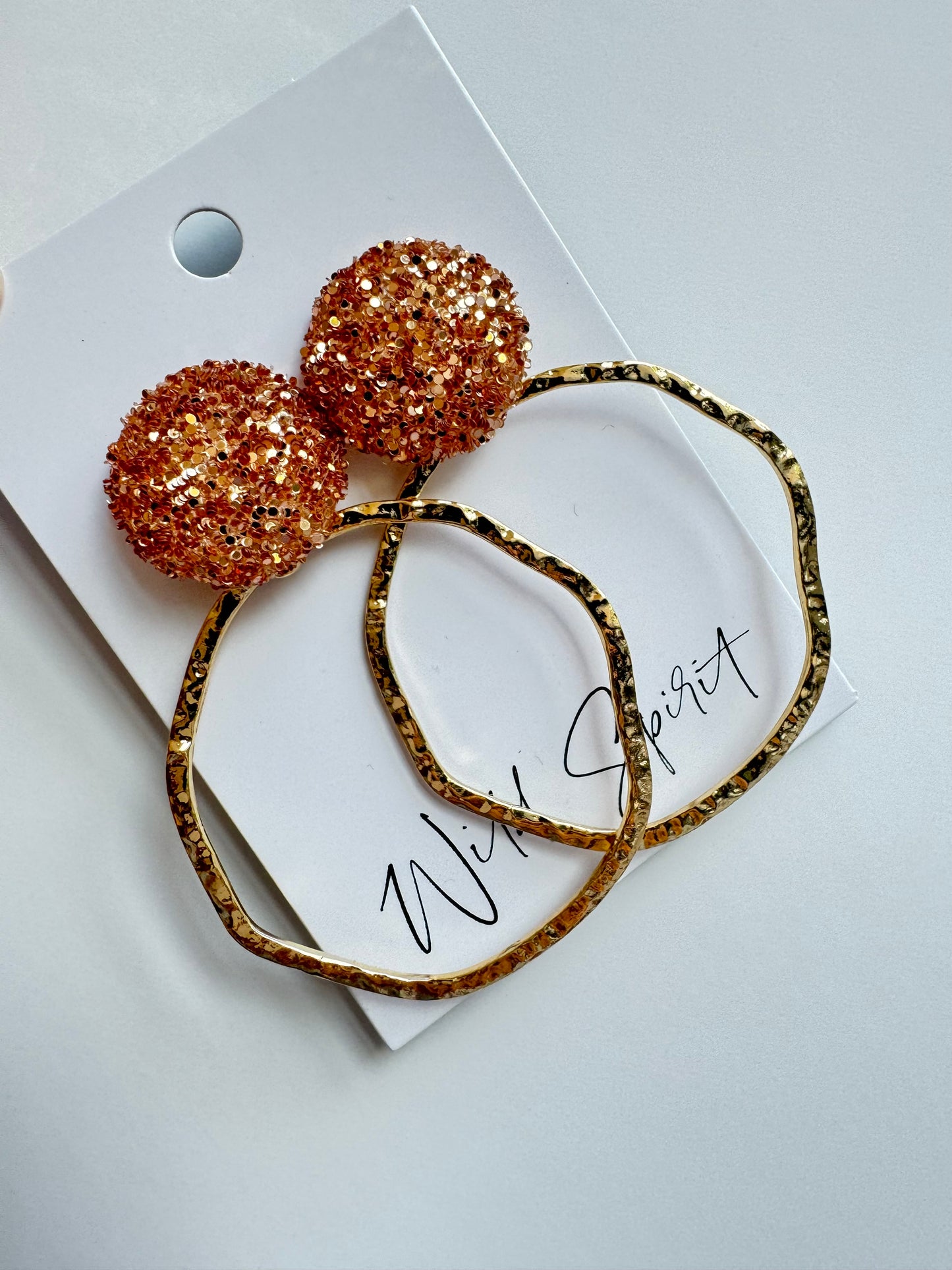 Rose Gold Disco Hoops