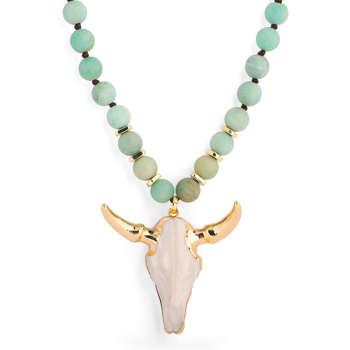 Amazonite Wildhorn Necklace