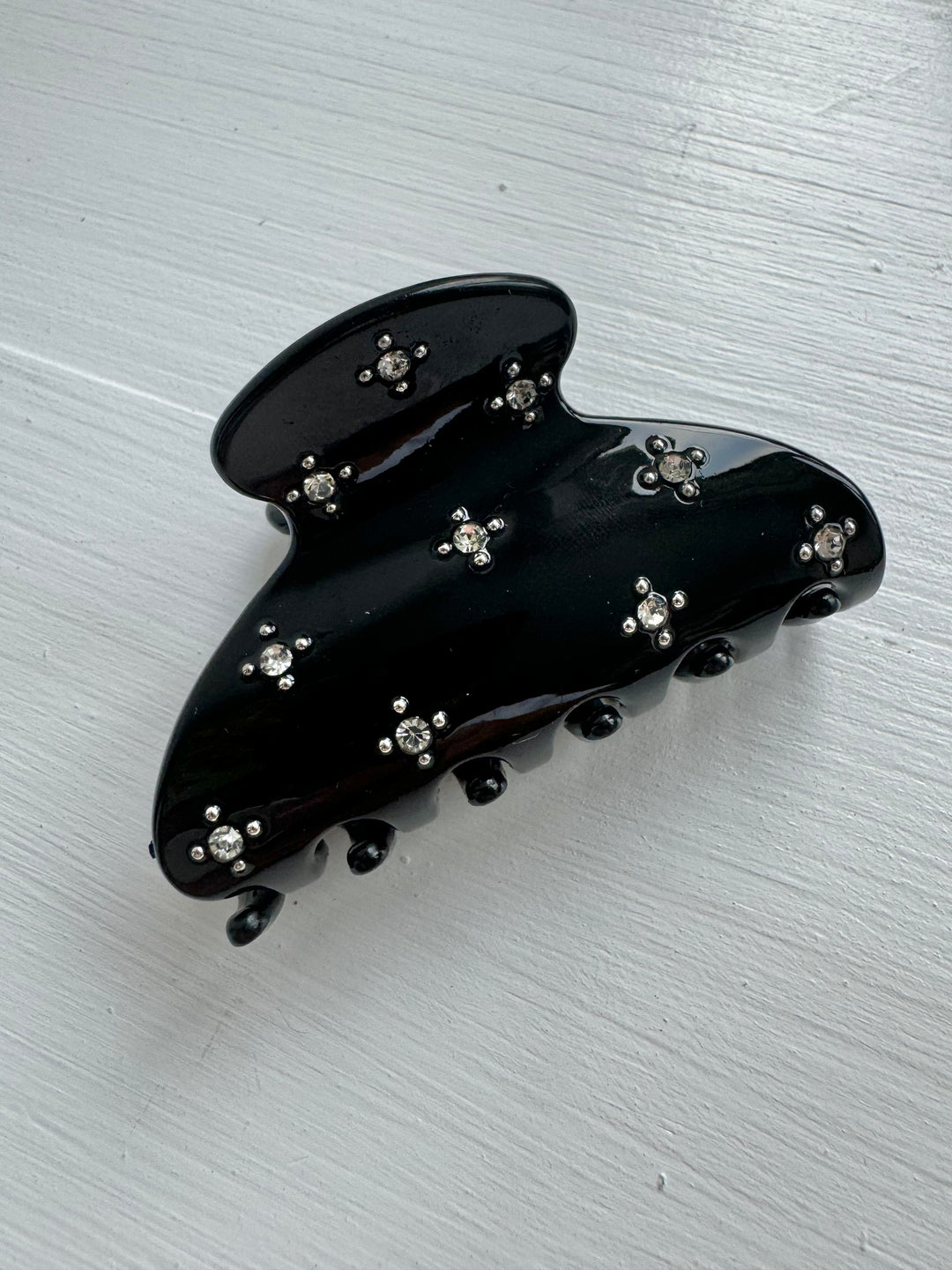 Black Diamanté Hair Claw (Pack of 7)