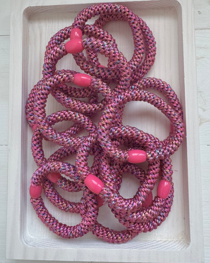Pink Twisty Hair Bobbles (10 Pk)