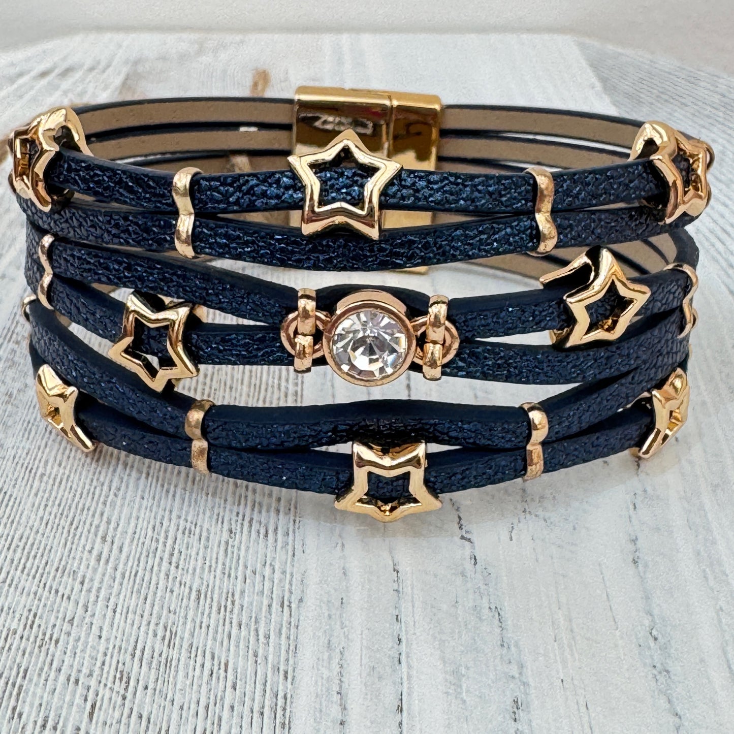 The Navy Starlight Boho Cuff (Pre-Order Del mid Aug)