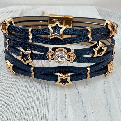 The Navy Starlight Boho Cuff (Pre-Order Del mid Aug)
