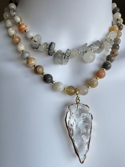 Grey Mix Athena Necklace