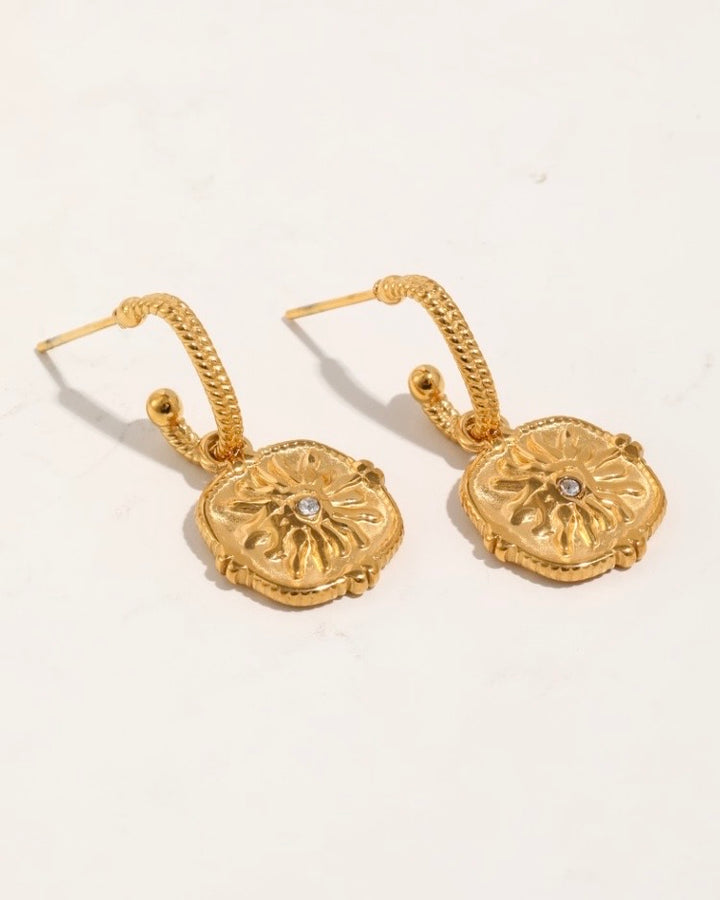 Blaze Gold Plated Waterproof Earrings