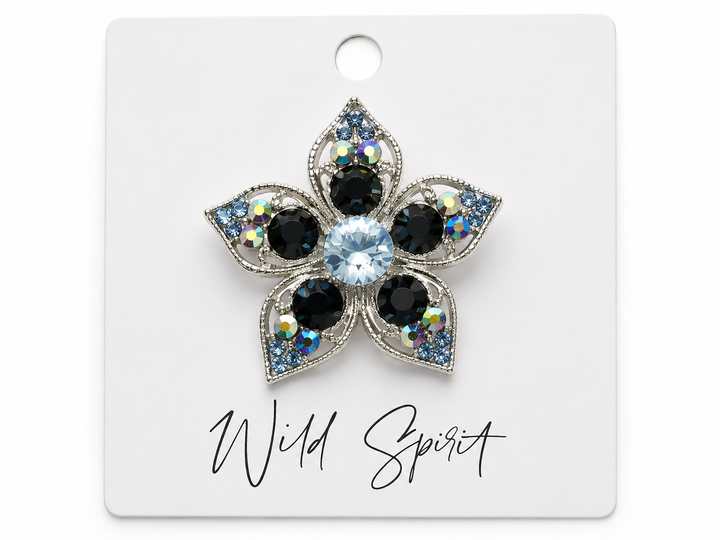 Blue Flower Brooch