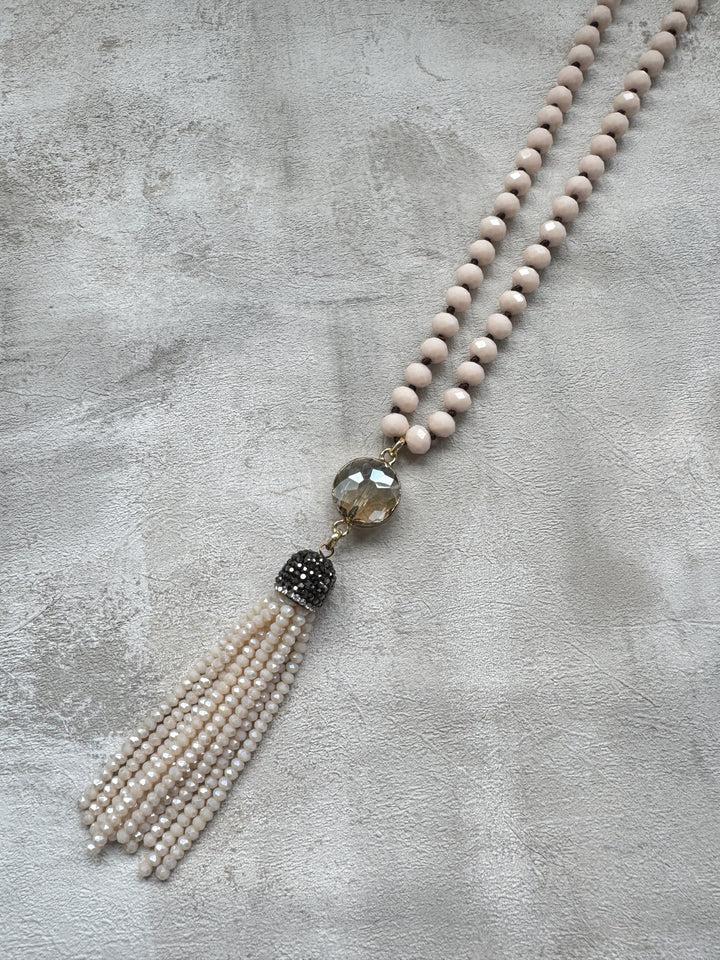 The Cream Tassel Necklace