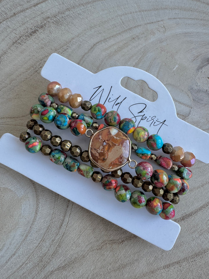 The Orange Jasper Bracelet Stack