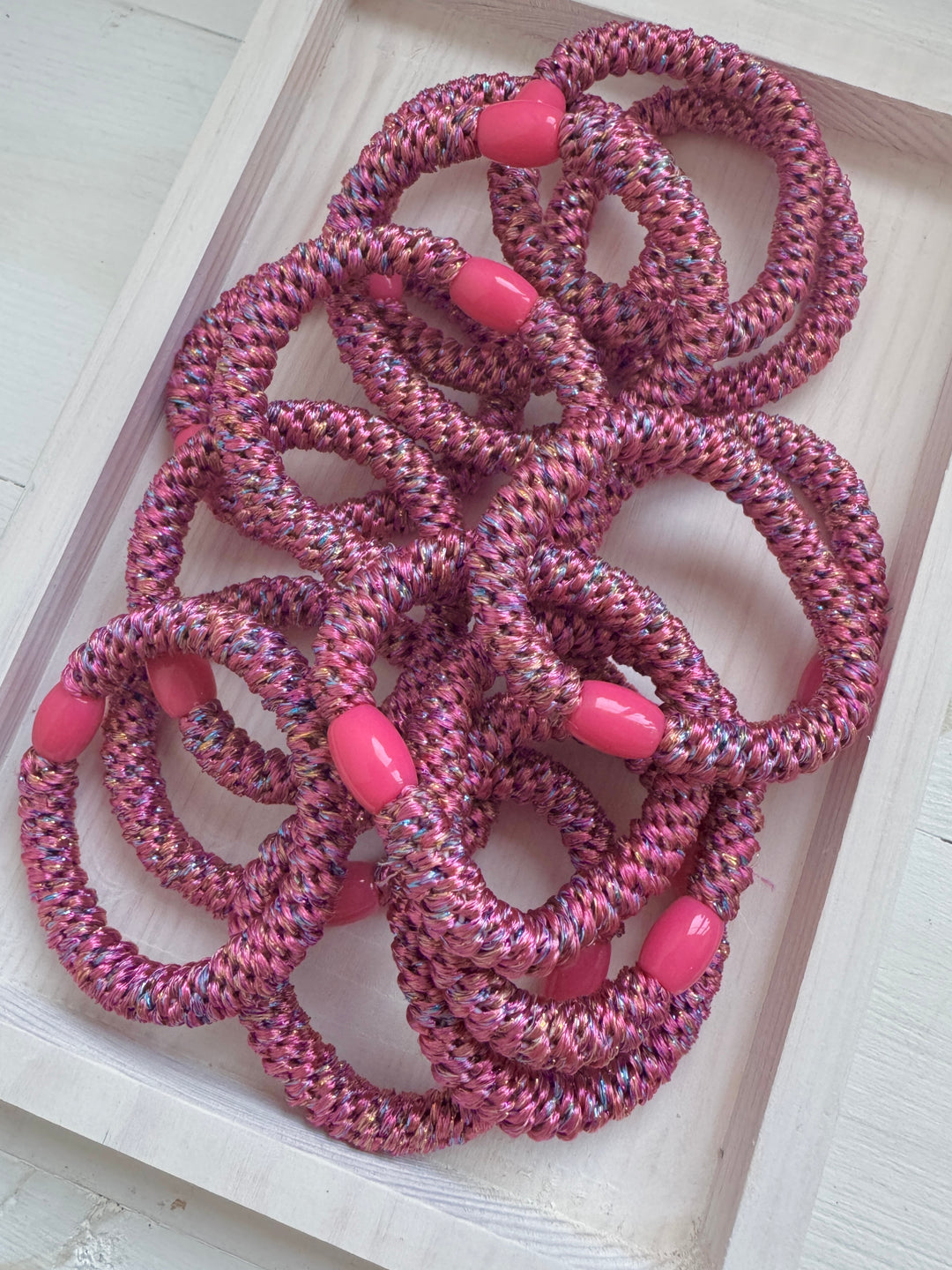 Pink Twisty Hair Bobbles (10 Pk)
