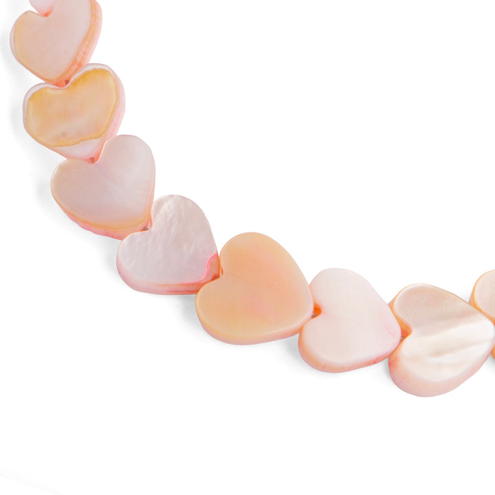Pink Amora Shell Heart Bracelet