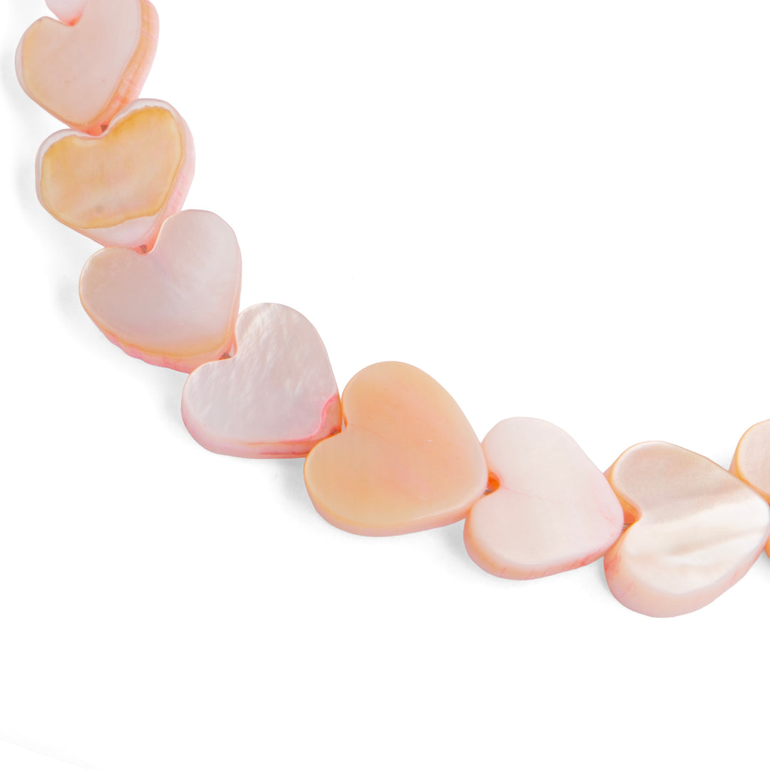 Pink Amora Shell Heart Necklace