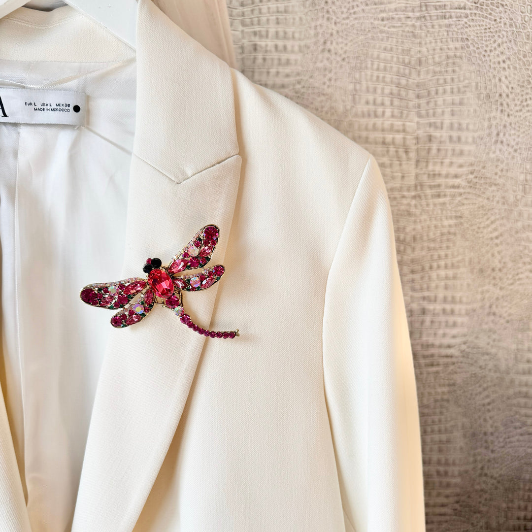 The Giant Pink Dragonfly Brooch