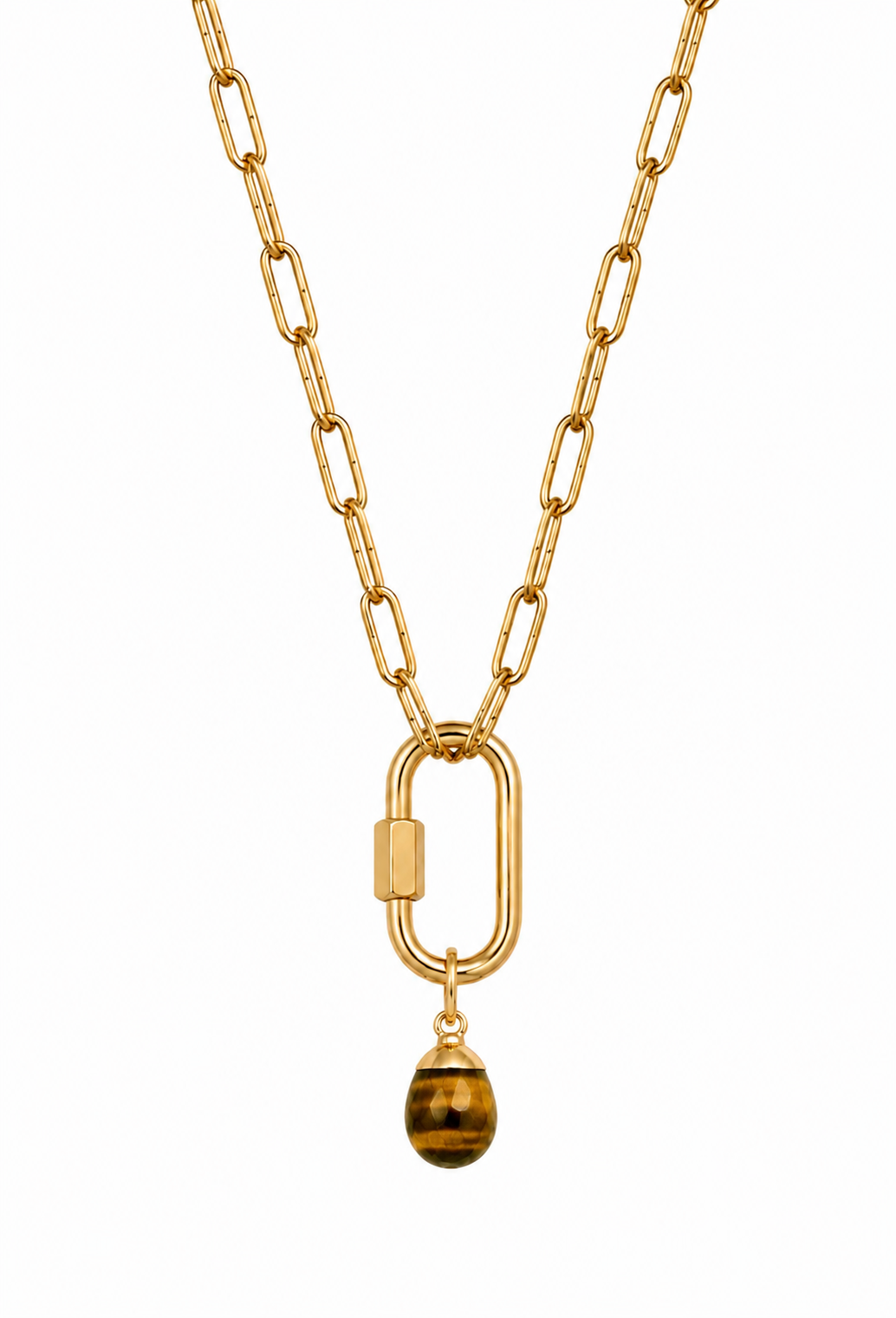 Tiger Eye Charm Necklace