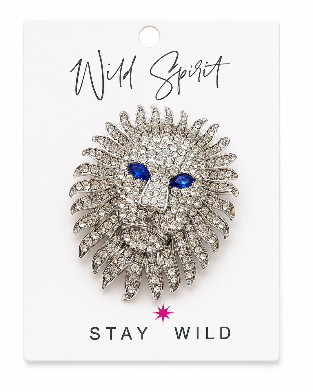 Silver Lion Brooch