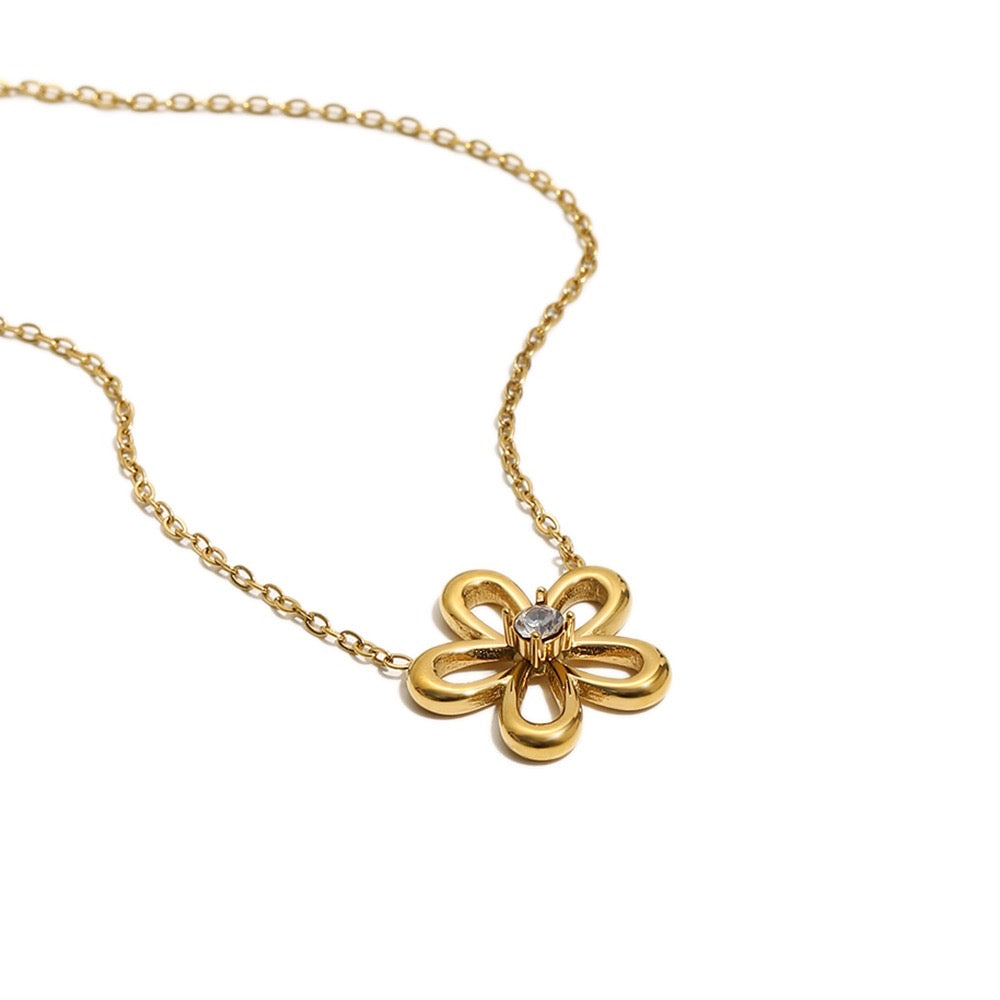 Blossom Gold Plated Waterproof Necklace