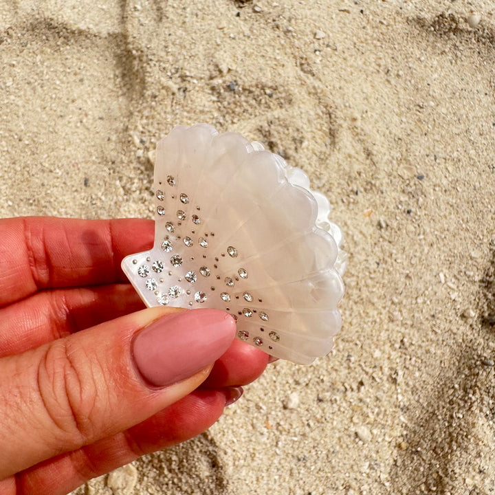 Diamanté Shell Hair Claw (Pack of 6)