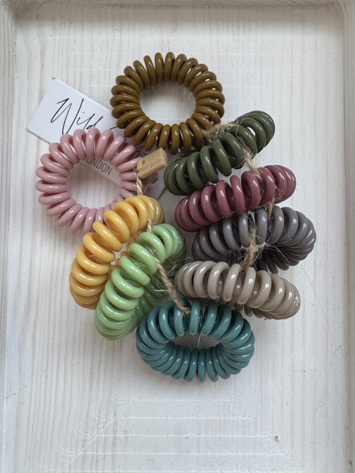 Mini Spiral Hair Bobbles (Neutrals)