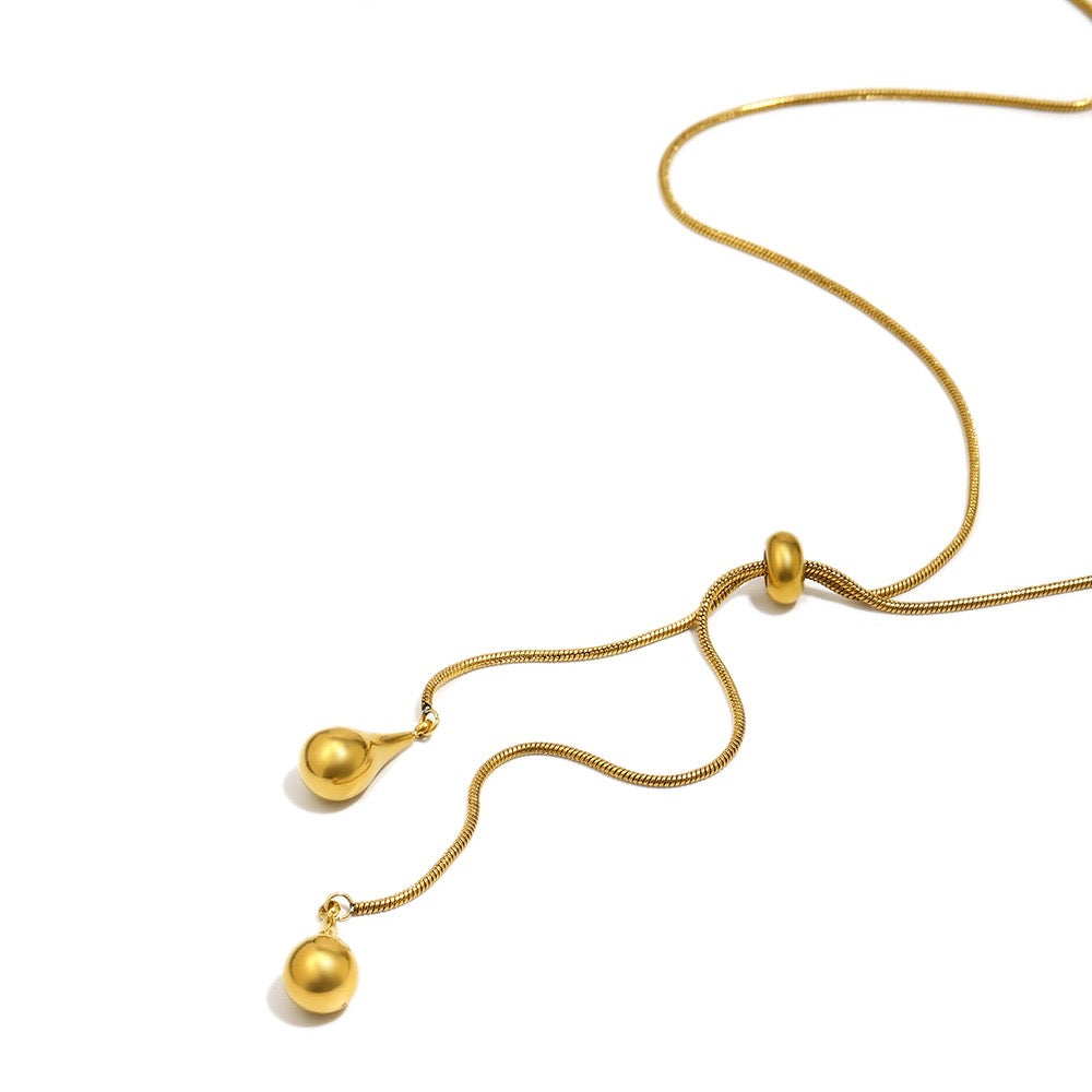 Elysia Adjustable Gold Plated Waterproof Necklace