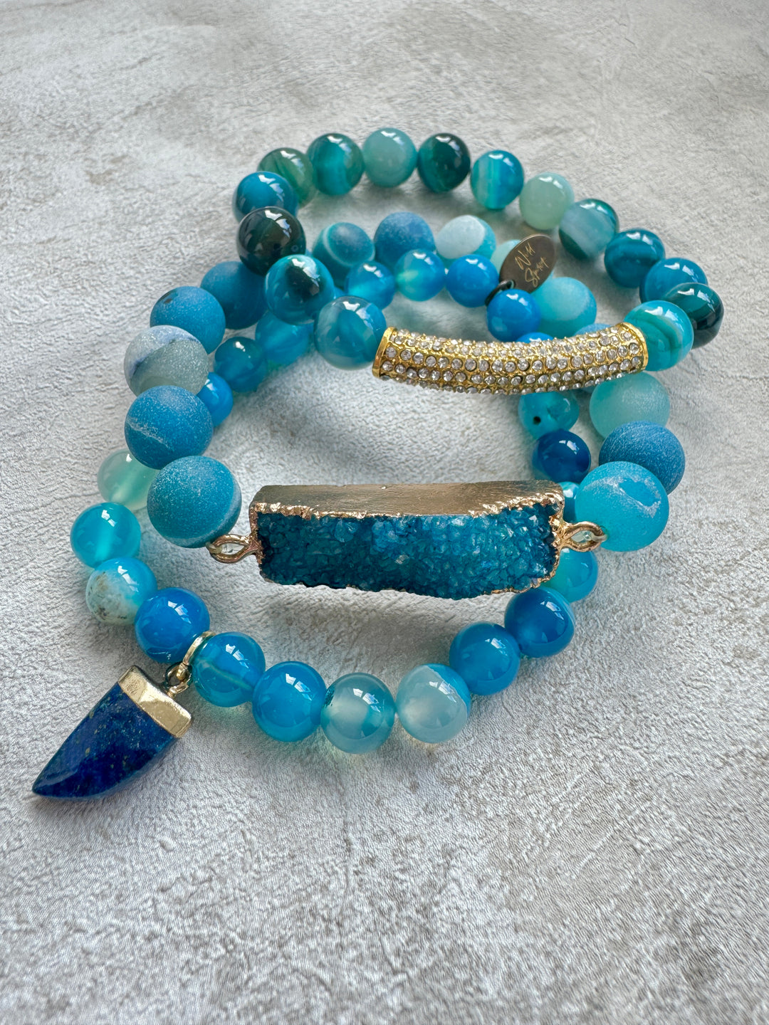 The Blue Haven Druzy Bracelet Stack