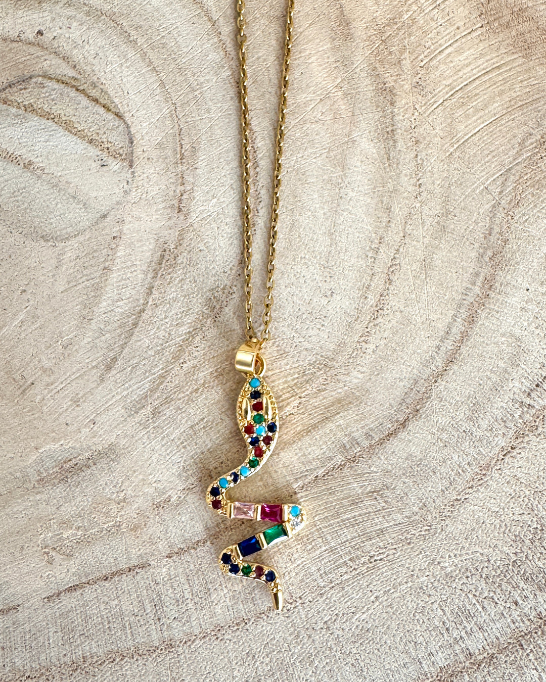 The Enchanted Snake Gold Plated Waterproof Necklace