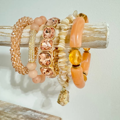 Peach Set of 5 Bracelets