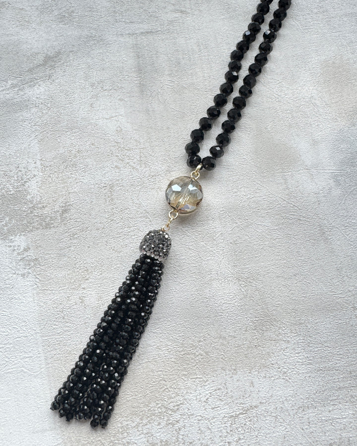 The Black Tassel Necklace