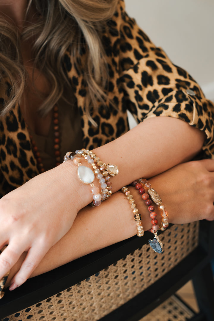 The Blush Natural Stone Bracelet Stack