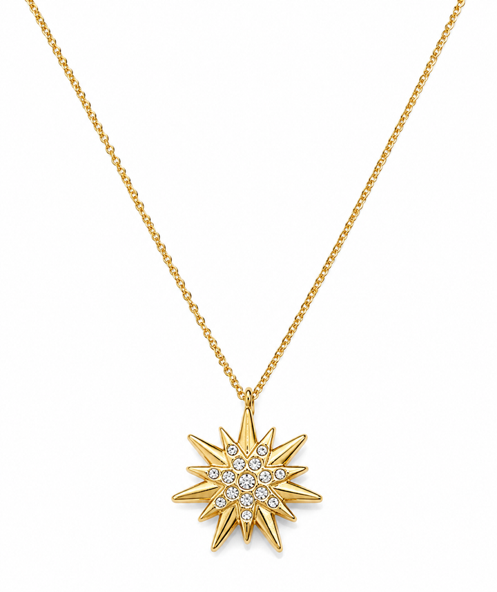 Starburst Gold Plated Waterproof Necklace