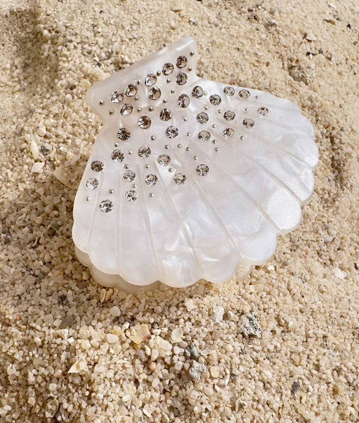 Diamanté Shell Hair Claw (Pack of 6)