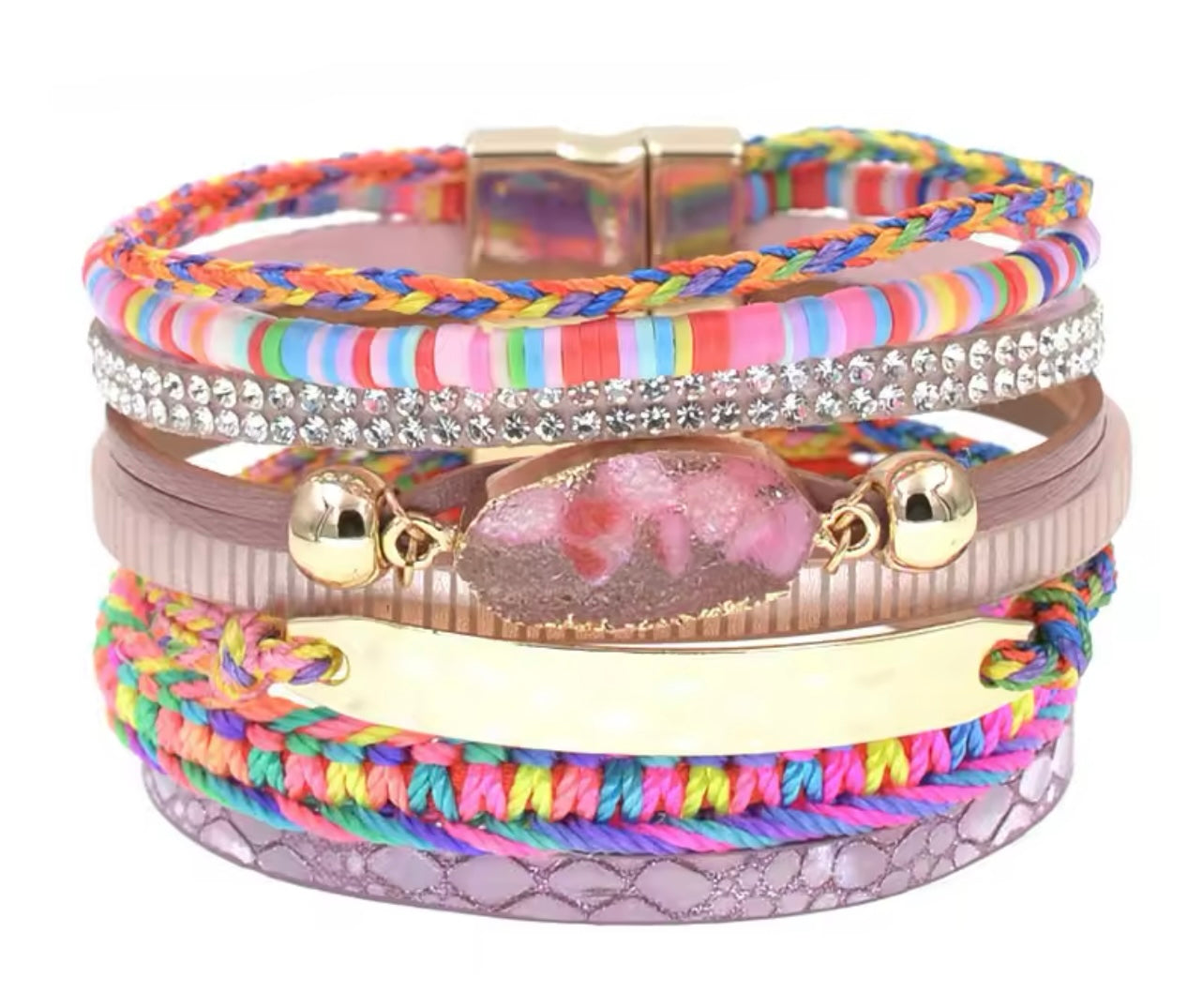 Pink Fiesta Boho Cuff (Pre-Order due end Jan)