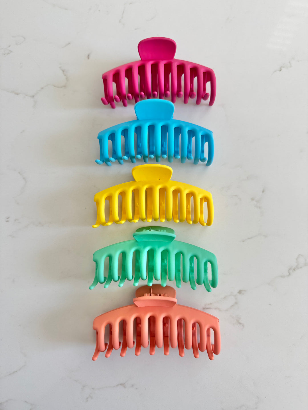 Bright Set of 5 Large Hair Claws