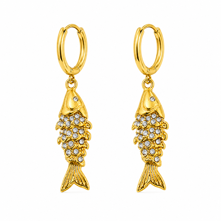 Shimmerfish Gold Plated Waterproof Gold Earrings