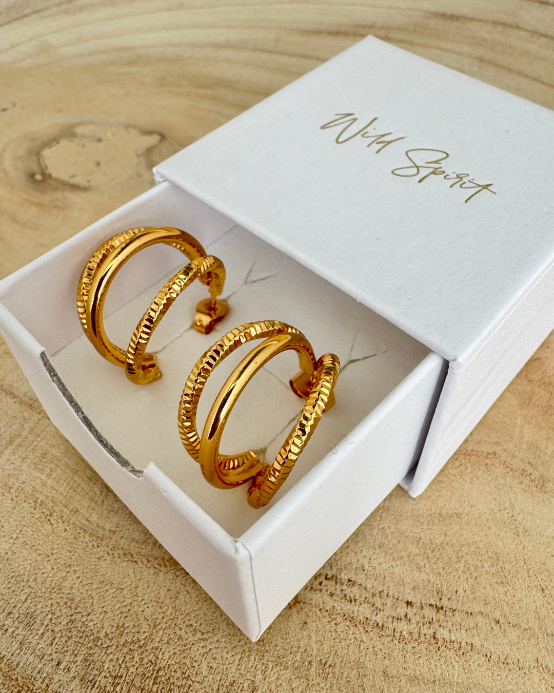 The Serenity Gold Plated Waterproof Earrings
