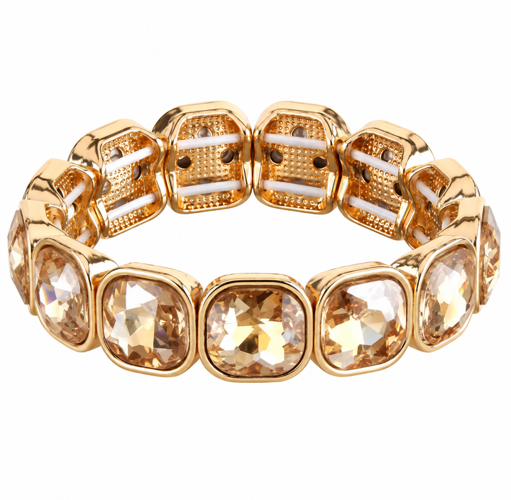 a gold bracelet with diamonds