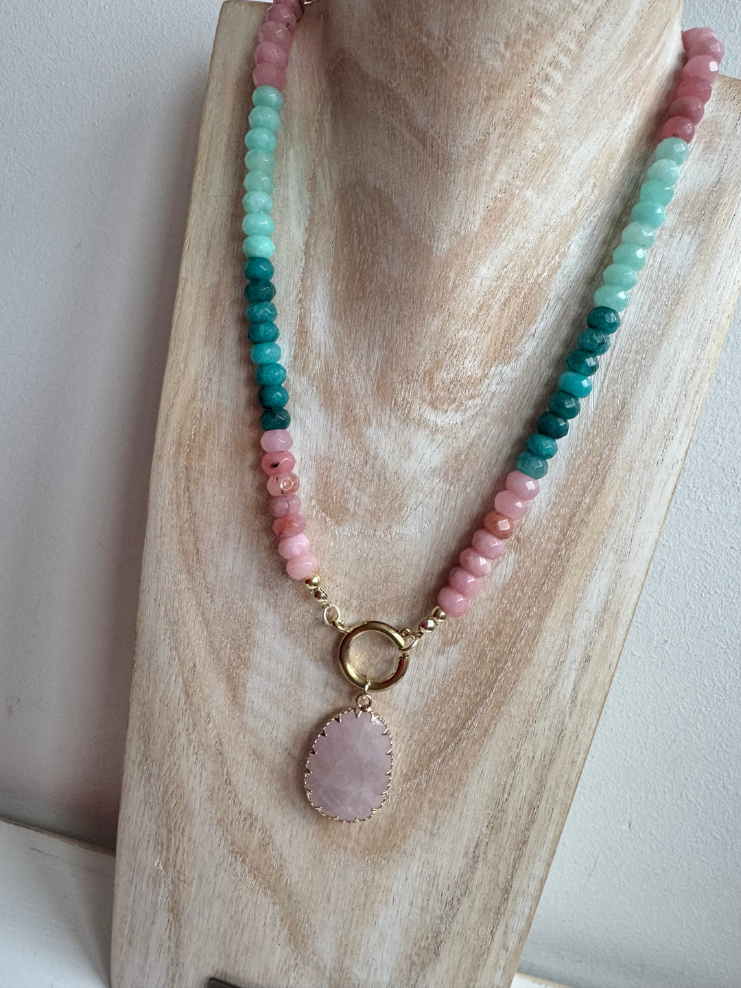 Rose & Amazonite ‘Adele’ Necklace