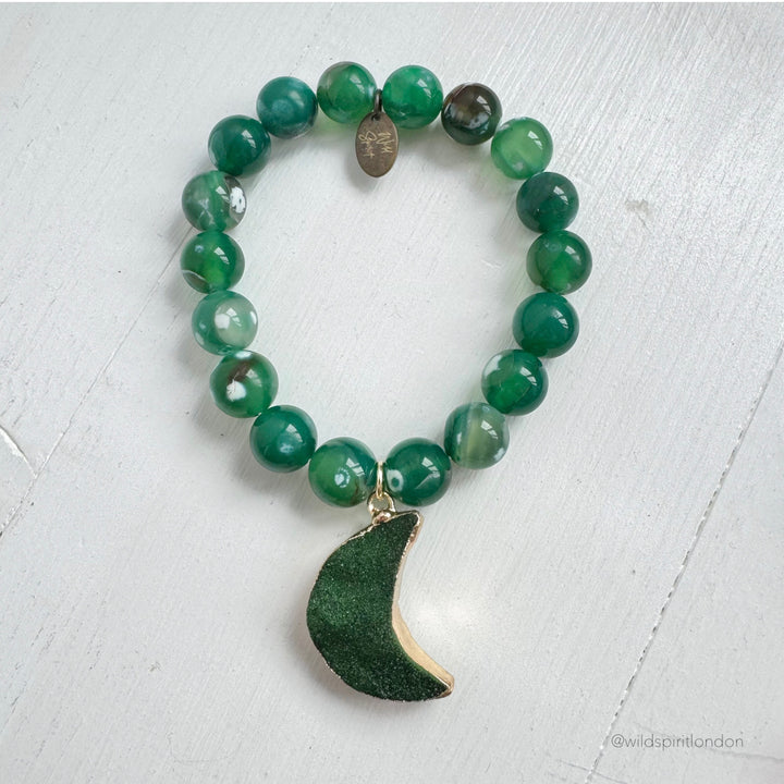 The Druzy Luna Moon Agate Bracelet