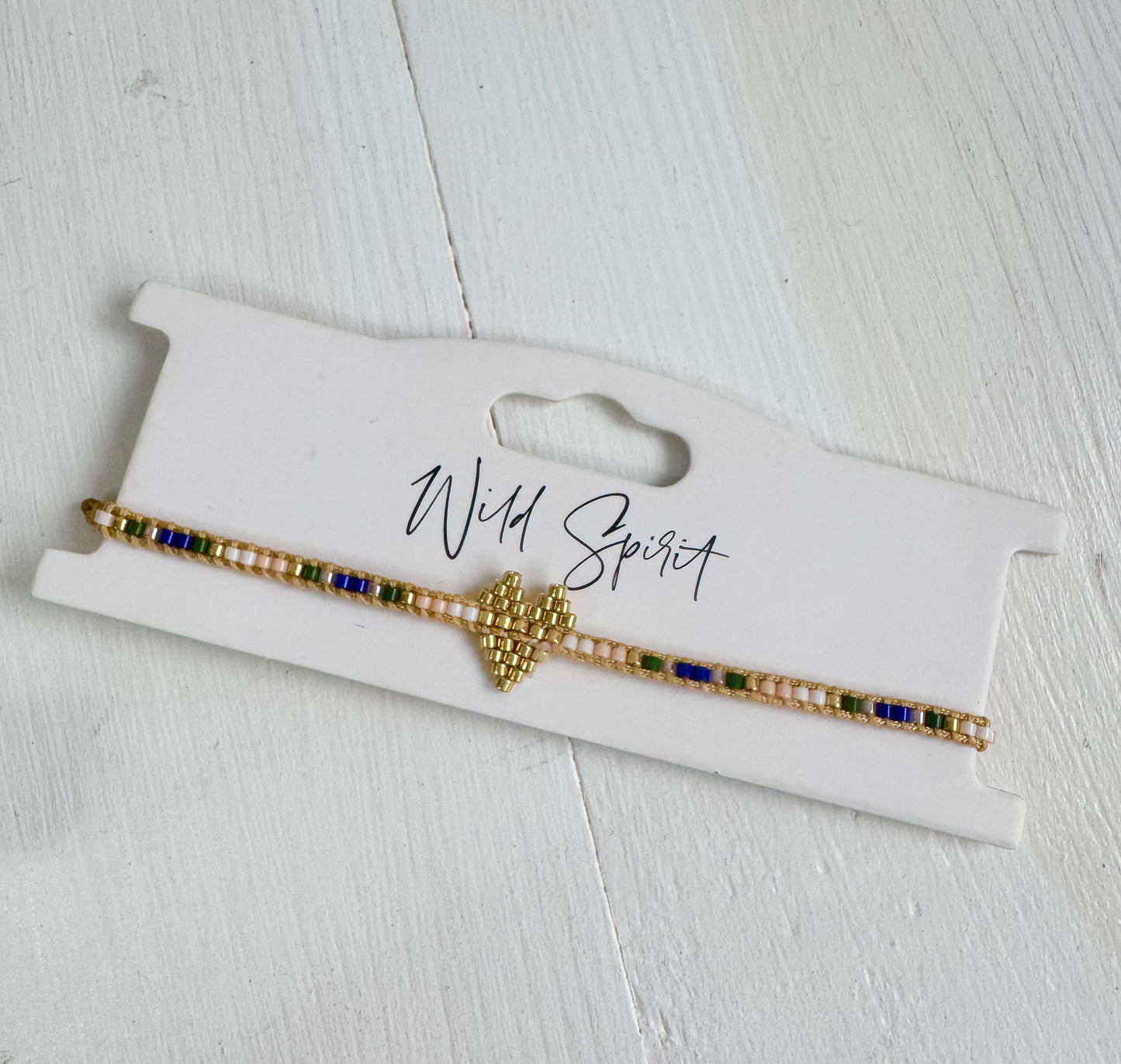 Gold Heart Beaded Bracelet