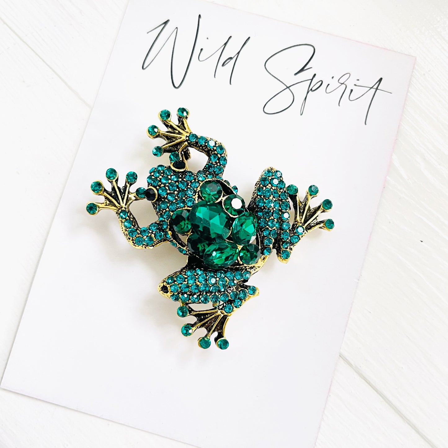 Green Frog Brooch