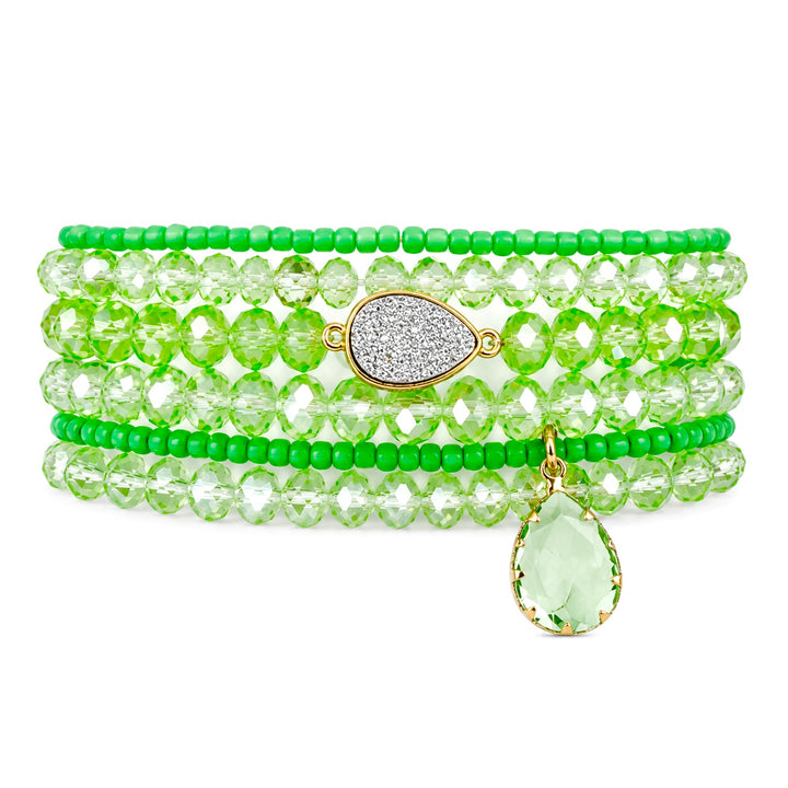 Green Bright Bracelet Stack