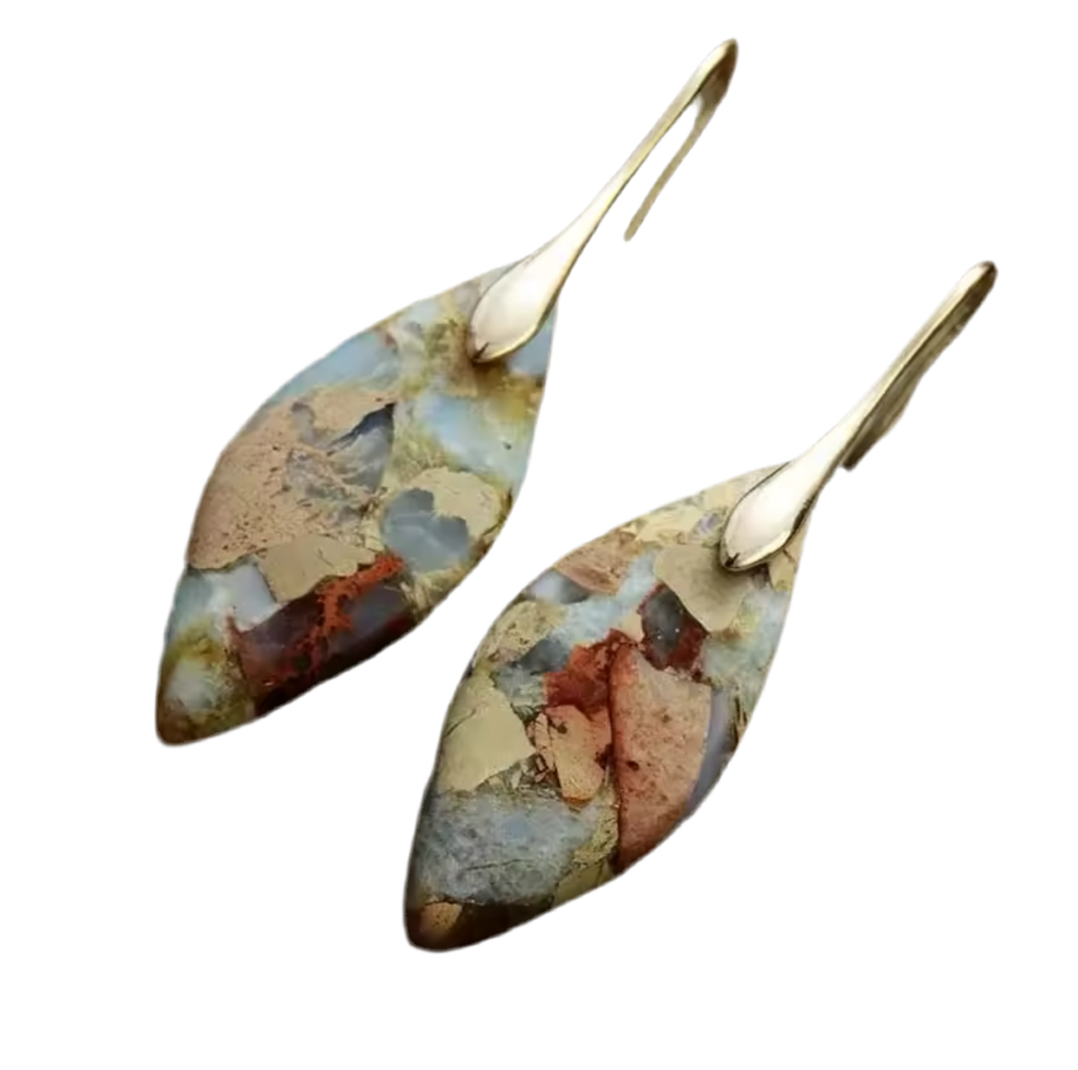 Green & Brown Mix Jasper Earrings