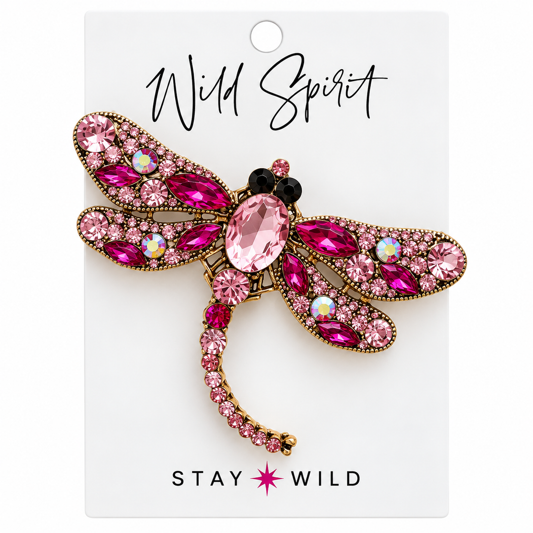 a brooch in the shape of a dragonfly