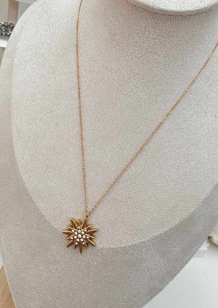 The Starburst Gold Plated Waterproof Necklace