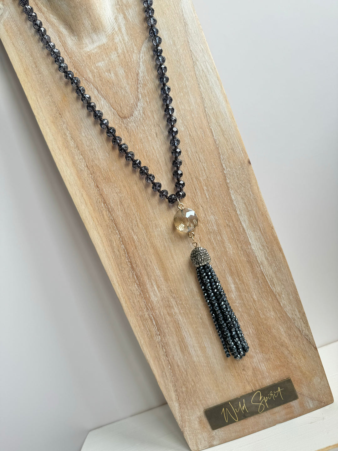 The Navy Tassel Necklace